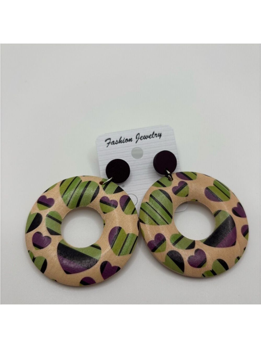✨5/$25✨ Colorful Hoop Earrings with Heart Design